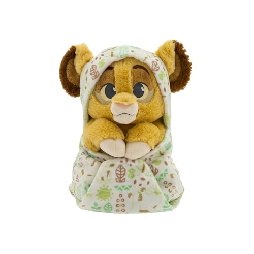 Disney Store Official - Der König der Löwen - Baby Simba - Kuscheltier - 27 cm/11" - Löwenbaby-Plüschtier mit Abnehmbarer Decke - Ab der Geburt geeignet - Ab 0 Jahren von Disney Store