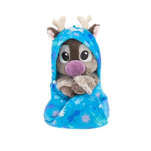 Disney Store Official - Die Eiskönigin - Baby Sven - Kuscheltier - 27 cm/11" - Baby-Rentier-Plüschtier mit Abnehmbarer Decke - Ab der Geburt geeignet - Ab 0 Jahren von Disney Store