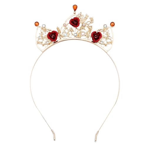 Disney Store Official - Die Schöne und das Biest - Belle - Diadem für Kinder - Kostüm-Accessoire mit goldfarbener Oberfläche, roten Rosen und Strasssteinen Disney Store Official - Die Schöne und das Biest - Belle - Diadem für Kinder - Kostüm-Accessoire mit goldfarbener Oberfläche, roten Rosen und Strasssteinen von Disney Store