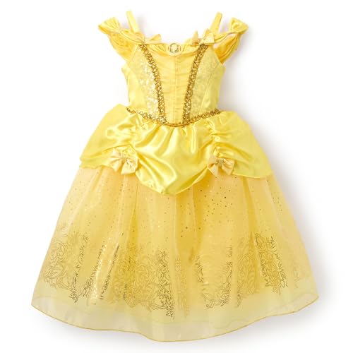 Disney Store Official - Die Schöne und das Biest - Belle - Kostüm für Kinder - Gelbes Disney Prinzessinnen Kleid für Partys, Rollenspiele und Halloween, 5-6 Jahre von Disney Store
