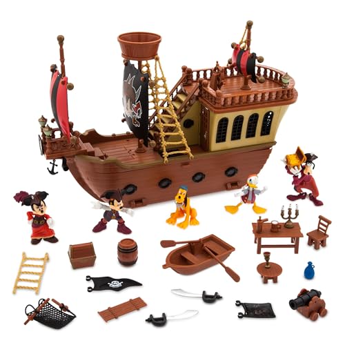 Disney Store Official - Fluch der Karibik - Micky Maus - Schiff-Spielset für Kinder - Mit Micky, Minnie, Donald, Pluto und Goofy Figuren, Piratenschiff, Piratenflagge und mehr Disney Store Official - Fluch der Karibik - Micky Maus - Schiff-Spielset für Kinder - Mit Micky, Minnie, Donald, Pluto und Goofy Figuren, Piratenschiff, Piratenflagge und mehr von Disney Store