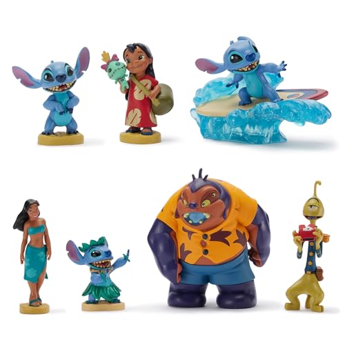 Disney Store Official - Lilo & Stitch - Spielzeugfigurenset - 7 Spielzeuge - Mit Stitch, Lilo, Nani, Jumba Jookiba und Pliiklii - Ab 3 Jahren geeignet von Disney Store