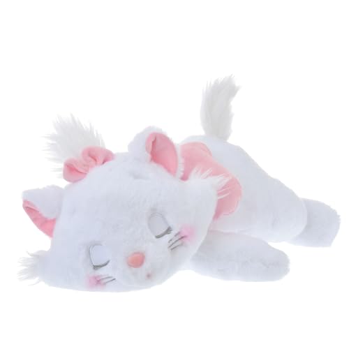 Disney Store Official - Marie - Großes schlafendes Kuscheltier - 47 cm/19" - Niedliches weißes Plüsch-Kätzchen - Ab der Geburt geeignet - Ab 0 Jahren von Disney Store