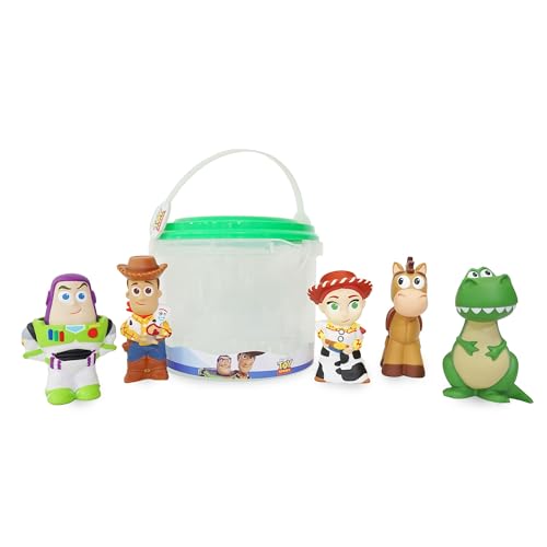 Disney Store Official - Toy Story - Badespielzeugset - 5 Teile - Mit Buzz Lightyear, Woody, Jessie, Bully und Rex - Eimer mit Siebdeckel - Spielzeug für Bad oder Planschbecken - Ab 6 Monaten Disney Store Official - Toy Story - Badespielzeugset - 5 Teile - Mit Buzz Lightyear, Woody, Jessie, Bully und Rex - Eimer mit Siebdeckel - Spielzeug für Bad oder Planschbecken - Ab 6 Monaten von Disney Store