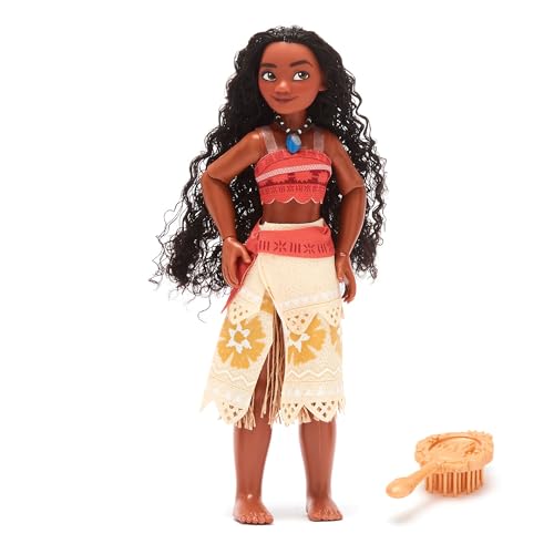 Disney Store Official - Vaiana - Klassische Puppe - 26 cm/10" - Voll bewegliche Disney Prinzessinnen Puppe im klassischen Outfit - Mit Spielzeughaarbürste - Ab 3 Jahren geeignet von Disney Store