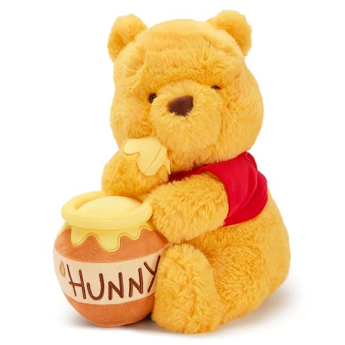 Disney Store Official - Winnie Puuh - 32 cm/13" - Flauschiger Plüsch-Bär mit Honigtopf - Geeignet für Babys - Ab 0 Jahren von Disney Store