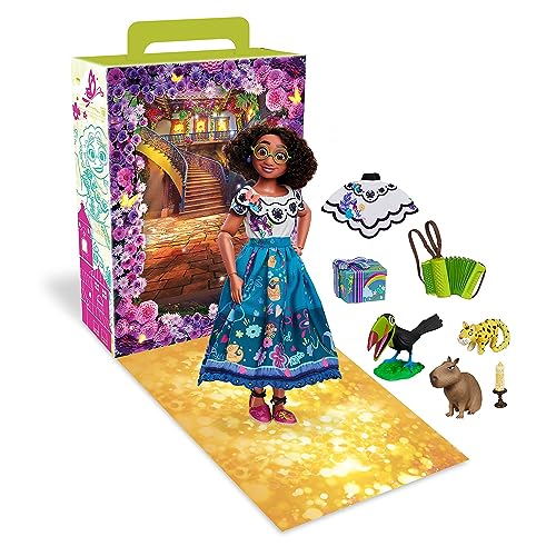 Disney Store Offizielle Mirabel Storybook Kollektion Puppe, Encanto, 27cm, Mit Spieljaguar, Pico & Chispi, 2 Outfits, Accessoires, Malbogen für Aktivitäten und Spiele, für Kinder ab 3 Jahren von Disney Store