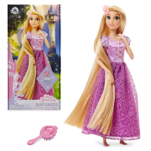 Disney Store Offizielle Rapunzel-Puppe für Kinder, Rapunzel – Neu verföhnt, 29 cm, vollbewegliche Puppe im Glitzerkleid mit ausgearbeiteter Haarbürste, geeignet ab 3 Jahren von Disney Store