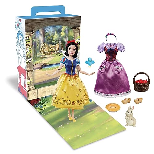 Disney Store Offizielle Schneewittchen Storybook Kollektion Puppe, Schneewittchen und die Sieben Zwerge, 28 cm, Mit 2 Outfits, Accessoires, Malbogen für Aktivitäten und Spiele, für Kinder ab 3 Jahren Disney Store Offizielle Schneewittchen Storybook Kollektion Puppe, Schneewittchen und die Sieben Zwerge, 28 cm, Mit 2 Outfits, Accessoires, Malbogen für Aktivitäten und Spiele, für Kinder ab 3 Jahren von Disney Store