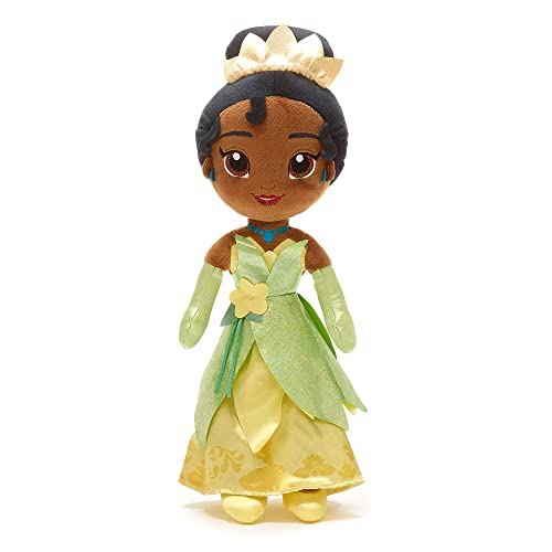 Disney Store Offizielle Tiana-Kuschelpuppe, Küss den Frosch, 37 cm, Kuschelpuppe im klassischen Outfit mit Stickereien und weicher Oberfläche von Disney Store