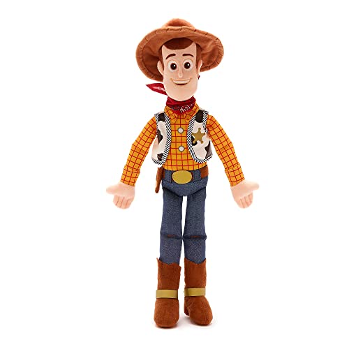 Disney Store Offizielle mittelgroße Kuschelpuppe Woody, Toy Story, 47 cm, Kuschelpuppe, Cowboy im typischen Outfit mit Stickereien und weicher Oberfläche von Disney Store