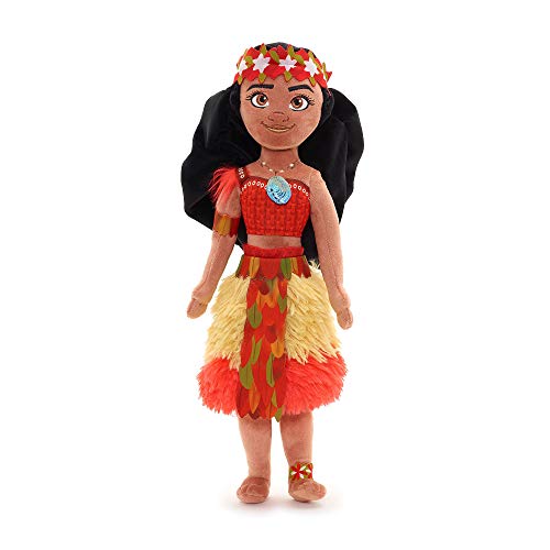 Disney Store Offizielles Kuscheltier Vaiana, 44 cm, weiche Prinzessinnenpuppe mit gestickten Gesichtszügen, plastisch geformter Halskette mit Herz von Te Fiti und Outfit, für alle Altersstufen von Disney Store