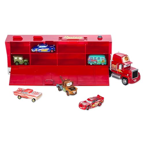Disney Store Offizielles Mack Transporter Spielset, Disney Pixar Cars, 7-teilig, Set mit Mack-Transporter, 6 Ziehautos und mehr – Geeignet ab 3 Jahren von Disney Store
