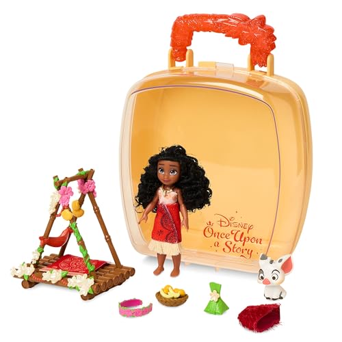 Disney Store Offizielles Vaiana Minipuppen-Spielset, Once Upon a Story Kollektion, 8-TLG., Figurenset mit Zubehör, inklusive Herz von Te Fiti Halskette, Schweinchen Pua, Floß, Ab 3 Jahren Disney Store Offizielles Vaiana Minipuppen-Spielset, Once Upon a Story Kollektion, 8-TLG., Figurenset mit Zubehör, inklusive Herz von Te Fiti Halskette, Schweinchen Pua, Floß, Ab 3 Jahren von Disney Store