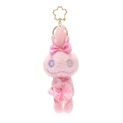 Disney Store Official - Lilo & Stitch - Schrulle - Plüschschlüsselanhänger - 15 cm/6" - Sakura Kollektion - Rosa Kuschelpuppe an abnehmbarem Schlüsselanhänger - Accessoire für Taschen - Ab 3 Jahren von Disney Store