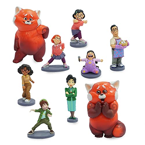 Disney Store Rot Offizielles Deluxe-Figuren-Spielset 9-teilig, mit plastischen Figuren für Kinder von u.a. MEI Lee und Freunden von Disney Store