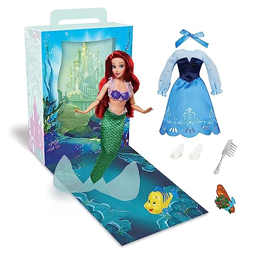 Disney Store Offizielle Ariel Märchenbuch Puppe, Die Kleine Meerjungfrau, 28 cm, Voll Bewegliches Spielzeug mit Zubehör, Geeignet für Kinder Ab 3 Jahren von Disney Store