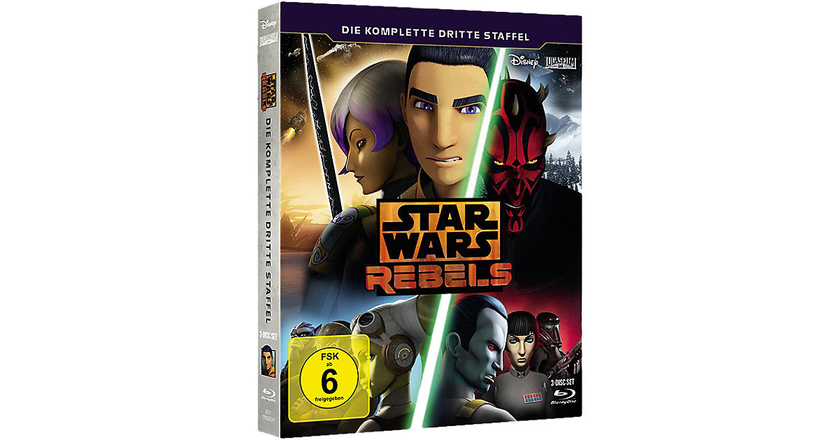 BLU-RAY Star Wars Rebels - Die komplette 3. Staffel (3 Discs) Hörbuch von Disney