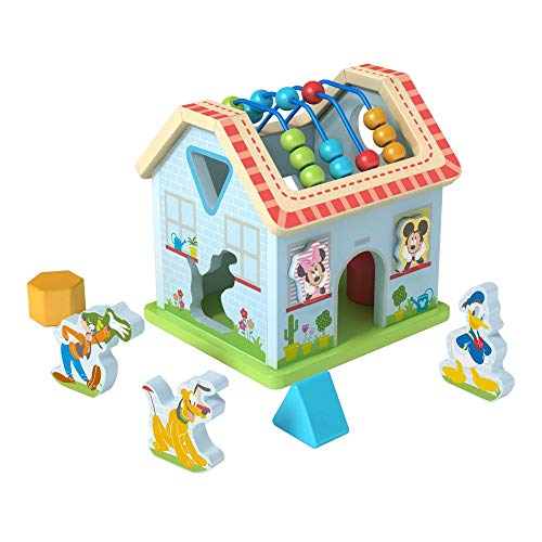 Be Imex TY050 Spielzeug-Set, MDFPly Holzhaus, würfelförmig, 21,2 x 18,5 x 21,2 cm, Mehrfarbig von Disney