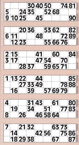 Bingosupermarket Lot de 6 planches et 600 tickets géants de bingo von Disney