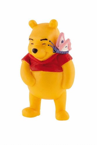 Bullyland 12329 - Spielfigur, Walt Disney Winnie Puuh mit Schmetterling, ca. 6,1 cm von Disney