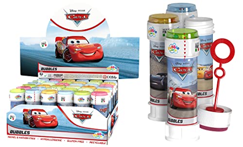 DULCOP - Pack mit 36 Cars-Seifenblasen - 60 ml - 047025PA - Rot - Kunststoff - Offizielle Lizenz - Kinderspielzeug - Outdoor-Spiel - Ab 3 Jahren von Disney