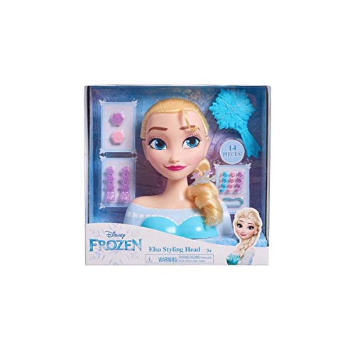 Die Eiskönigin – ELSA Frisierkopf, Basic, 14 Frisierzubehör, Spielzeug für Kinder ab 3 Jahren, DND05 von Disney