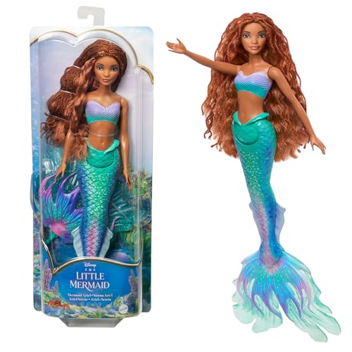 Mattel Disney Arielle Puppe - Die kleine Meerjungfrau, inspiriert vom Film The Little Mermaid, Meerjungfrau Spielzeug, beweglich, Disney Geschenke, Spielzeug ab 3 Jahre, HLX08 von Mattel