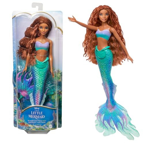 Mattel Disney Arielle Puppe - Die kleine Meerjungfrau, inspiriert vom Film The Little Mermaid, Meerjungfrau Spielzeug, beweglich, Disney Geschenke, Spielzeug ab 3 Jahre, HLX08 von Mattel