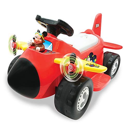 Disney 46345 Mickey Micky Maus Flugzeug mit Batterie, 6 V, rot, L Disney 46345 Mickey Micky Maus Flugzeug mit Batterie, 6 V, rot, L von Disney