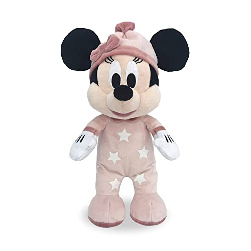 Disney 6315870353, Schlaf Gute Mimmi Mund Kuscheltiere, Mimmi Mouse Set Kuscheltiere mit Schlafanzug mit Leuchtstern, 25 cm, Von 0 Monaten von Disney
