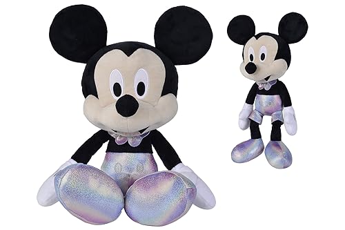 Disney 6315877022NPB - Mickey Mouse Kuscheltiere, 100 Jahre - Mickey Mouse Kuscheltiere in Partyversion mit Schimmernden Details, Füllung Hergestellt aus 100% Recyclingmaterial, 55 cm, Ab 0 von Disney
