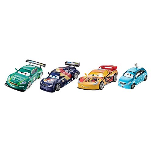 Disney Cars 4 Cars Set - Race Tag Fans - Migeul Camino, Nigel Gearsley, Max Schnell, Alloy Hemberger von Disney