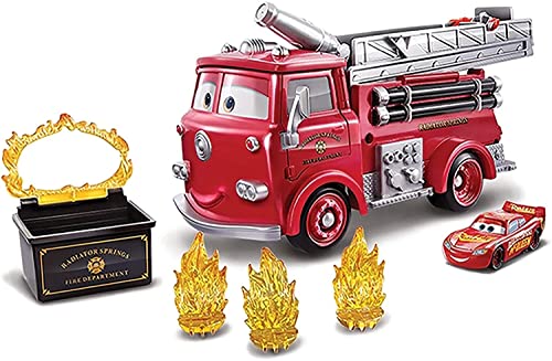 Disney Pixar Cars GPH80 - Farbwechsel Red Spielset und exklusives Lightning McQueen-Fahrzeug mit Farbwechseleffekt, Farbwechsel-Fahrzeuge Spielset , Geschenk für Kinder ab 4 Jahren von Disney Pixar Cars