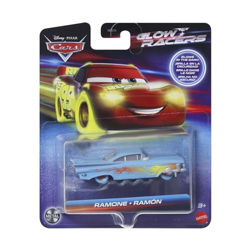 Disney Cars Pixar Ramon Glow Racer Spielzeugfahrzeug für Kinder ab 3 Jahren von Disney