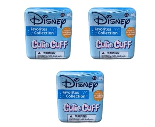 Disney Cutie Cuff Plush Slap Band - Steering Wheel Buddy - Mystery Capsule (1 of 6 Figures at Random) Collect them All! (3) Favorites Collection) von Disney