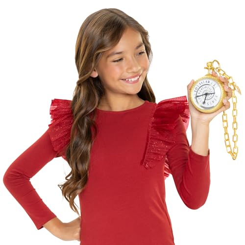 Disney Descendants The Rise of Red- Reise-Taschenuhr, goldene Taschenuhr, interaktives Spielen, Sounds und Sätze, inklusive Batterien, für Kinder ab 3 Jahren von Disney