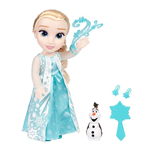 Disney Die Eiskönigin Singende ELSA Puppe mit Olaf-Figur, 35 cm große Spielpuppe von Jakks Pacific, offizielles Frozen 2-Spielzeug, inklusive Haarbürste und Clips, beweglich, singt „Let It Go“ Disney Die Eiskönigin Singende ELSA Puppe mit Olaf-Figur, 35 cm große Spielpuppe von Jakks Pacific, offizielles Frozen 2-Spielzeug, inklusive Haarbürste und Clips, beweglich, singt „Let It Go“ von Disney