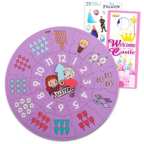 Disney Die Eiskönigin Uhr Puzzle Sortierspiel für Kleinkinder Mädchen - Lernspielzeug-Bündel mit Anna und ELSA Holzuhr, Aufklebern, mehr | Disney Eiskönigin Zeit Erzählen Lehren Holz Spielzeug Disney Die Eiskönigin Uhr Puzzle Sortierspiel für Kleinkinder Mädchen - Lernspielzeug-Bündel mit Anna und ELSA Holzuhr, Aufklebern, mehr | Disney Eiskönigin Zeit Erzählen Lehren Holz Spielzeug von Disney