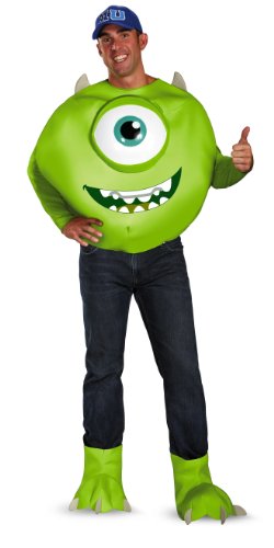 Disney Disguise Herren Pixar Monster University Mike Deluxe Kostüm, grün/weiß/blau, XX-Large (50-52) US von Disguise