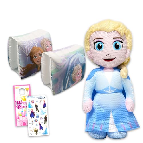 Disney Elsa Plüsch-Schwimmspielzeug-Set – Bündel mit 40,6 cm großem, aufblasbarem Ring und Aufklebern | Disney Die Eiskönigin Puppe Plüsch für Kinder, Jungen, Mädchen Disney Elsa Plüsch-Schwimmspielzeug-Set – Bündel mit 40,6 cm großem, aufblasbarem Ring und Aufklebern | Disney Die Eiskönigin Puppe Plüsch für Kinder, Jungen, Mädchen von Disney