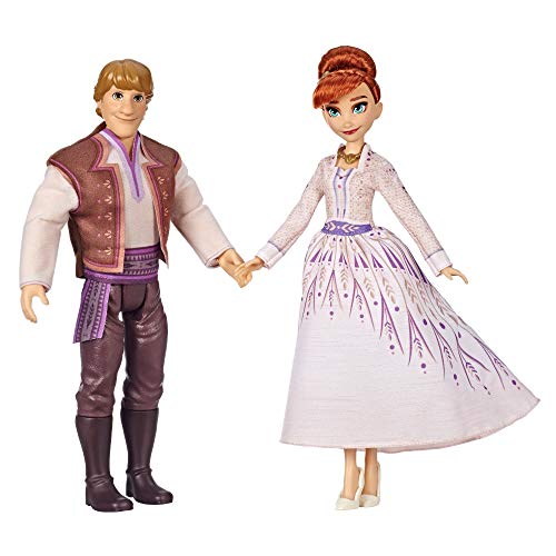 Frozen Disney Die Eiskönigin Anna und Kristoff Modepuppen 2er-Pack, Outfits aus dem Film Die Eiskönigin 2 von Disney