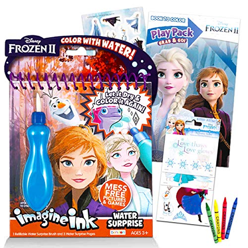 Disney Frozen Malen mit Wasser, Super-Set für Mädchen, Kinder, Deluxe-Buch mit Wasserüberraschungspinsel mit Mini-Malbuch und Aufklebern (Disney Frozen Partyzubehör) von Disney
