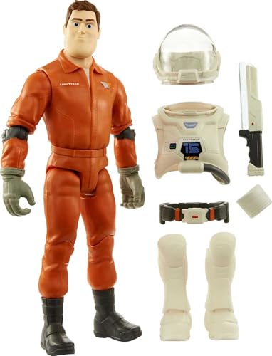Buzz Lightyear HHK11 - Disney Pixar Lightyear Space Ranger Gear Buzz XL-01 Figur mit Uniform und Werkzeugzubehör, authentische Details, 14 bewegliche Gelenke, Spielzeug Geschenk für Kinder ab 4 Jahren von Mattel