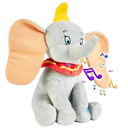 Disney Kuscheltier mit Sound, Stitch Plüschtier, Dumbo Kuscheltier, Simba Kuscheltier (Grau Dumbo) von Disney