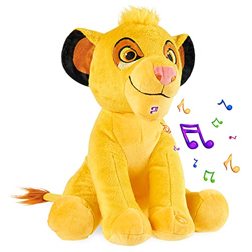 Disney Kuscheltier mit Sound, Stitch Plüschtier, Dumbo Kuscheltier, Simba Kuscheltier (Yellow Simba) von Disney