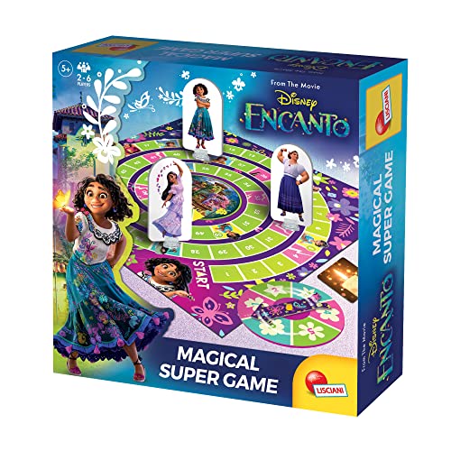 Lisciani – DISNEY: Encanto Magical Super Game – Familienspiel – Brettspiele mit Brett und originellem Spielpfad – ab 4 Jahren – für 2 bis 6 Spieler – hergestellt in Italien – 98262 von Liscianigiochi