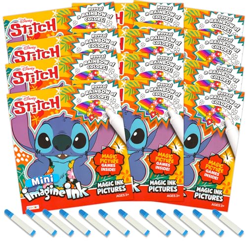 Disney Lilo and Stitch Imagine Malbuch-Set mit Tinte – Bündel mit 12 magischen Tinten-Aktivitätsbüchern, nahtfreies Partyzubehör für Mädchen und Jungen von Disney