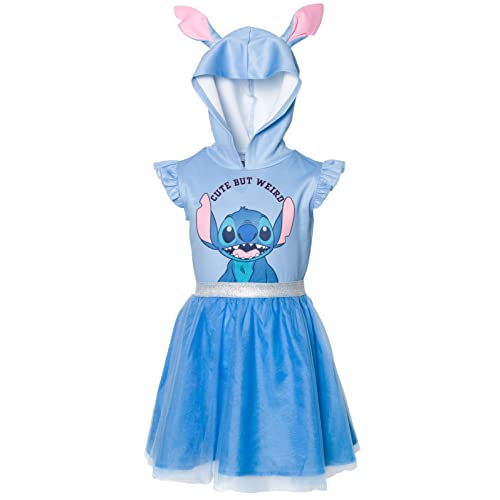 Disney Lilo & Stitch Mädchen Mesh Cosplay Kurzarm Kleid Blau 7-8 von Disney