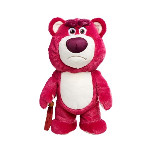 Disney Lotso mit Gehstock, 25 cm Plüsch-Sammelfigur, kuscheliger Charakter zum Kuscheln oder Spielen, geeignet als Geschenk, Geburtstag oder Weihnachten von Disney
